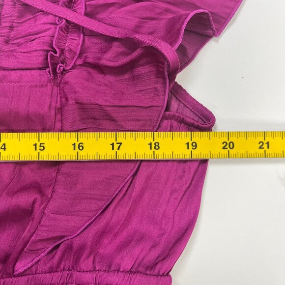 NWOT ANTHROPOLOGIE Ruffled Tiered Midi Dress In Berry Size XL - Picture 15 of 16